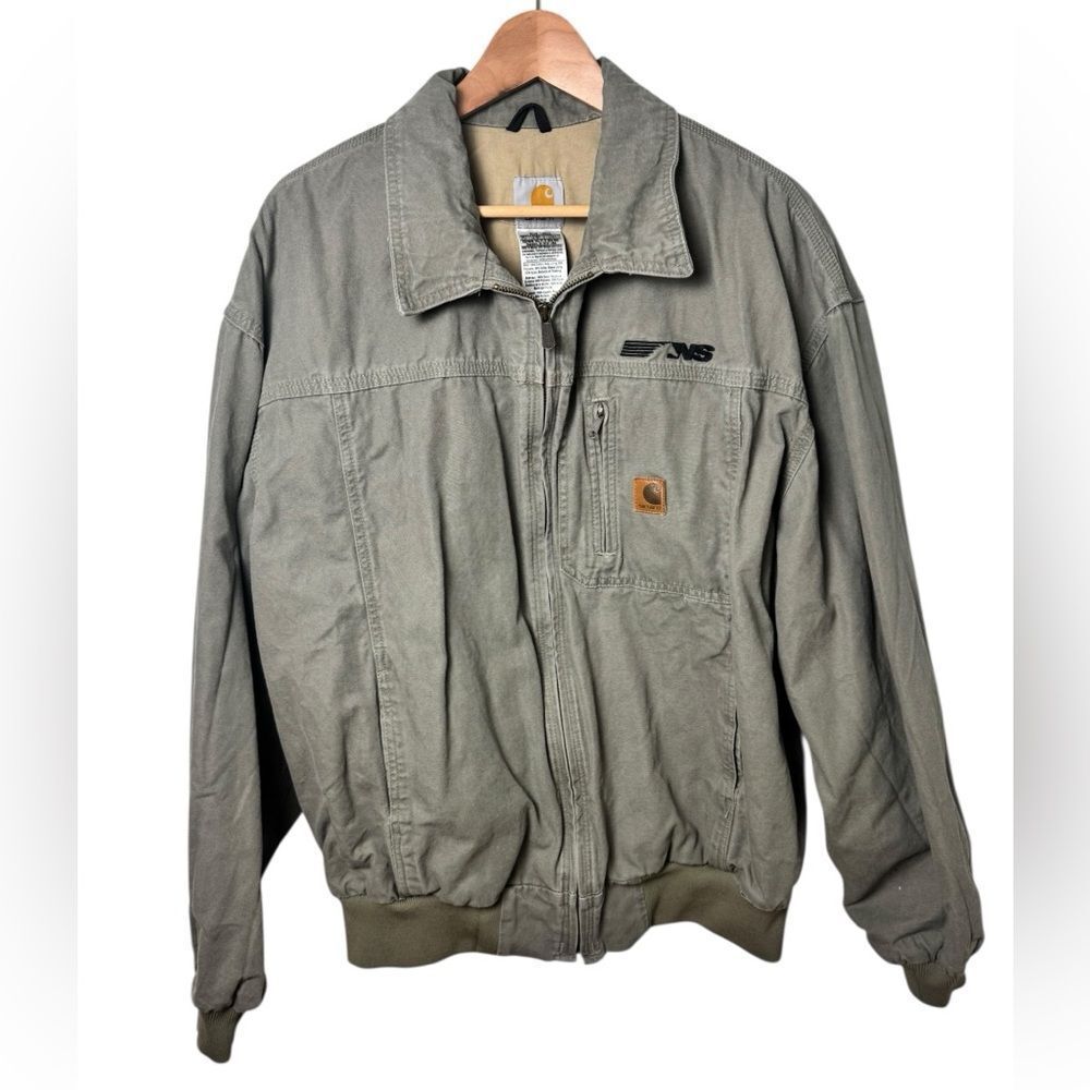 Carhartt Jacket J163 MUS Wylie Tan Collared Full Zip Bomber
 custom 2XL
